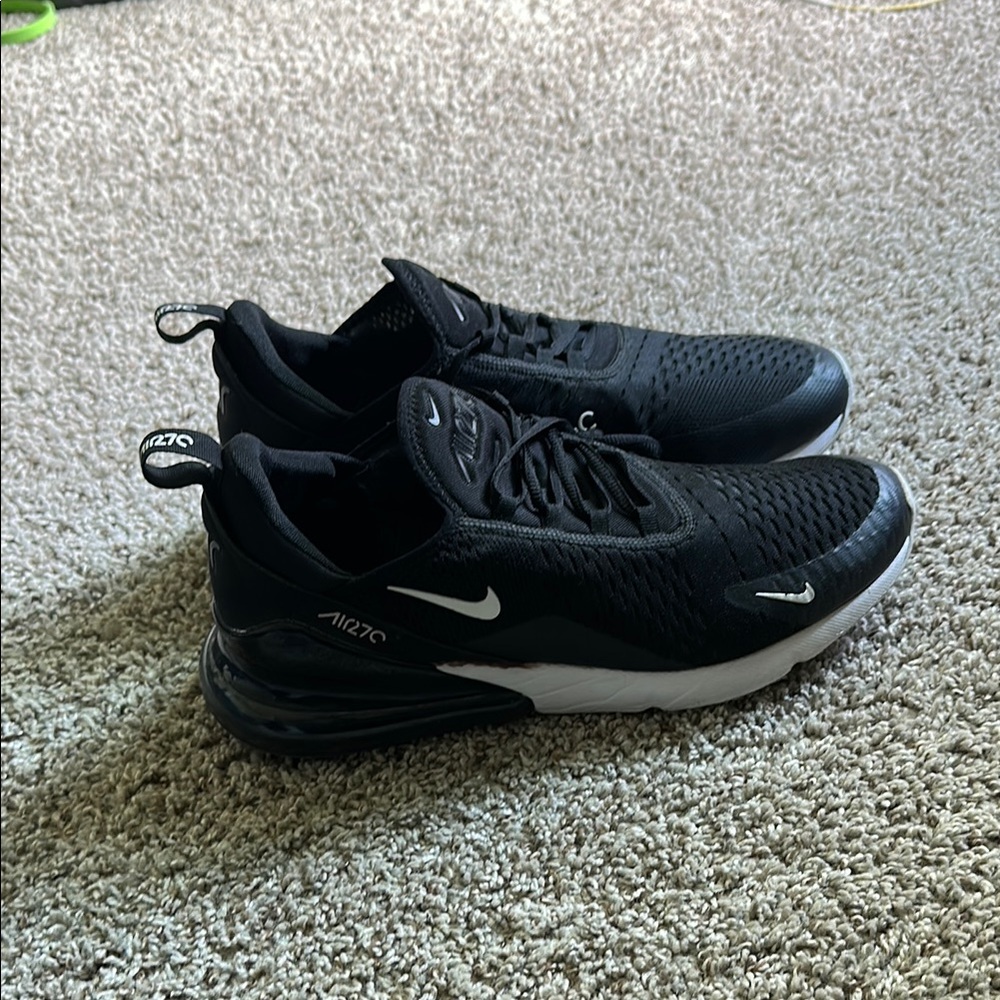 Nike Men’s Air Max 270 Size 12 Black and White Athletic Shoes - Slightly Worn.